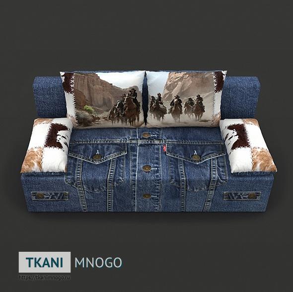 Фото рисунка мебельных принтов “ Western 1” город - цифровая печать на мебельной ткани